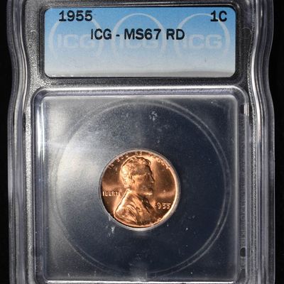 1955 WHEAT CENT ICG MS67RD