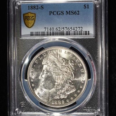 1882-S MORGAN DOLLAR PCGS MS-62