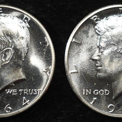 (2) 90% SILVER 1964 KENNEDY HALF DOLLARS PROOF BU