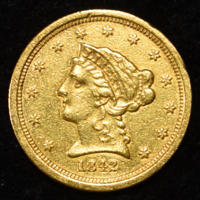 1842-O $2.50 LIBERTY GOLD AU