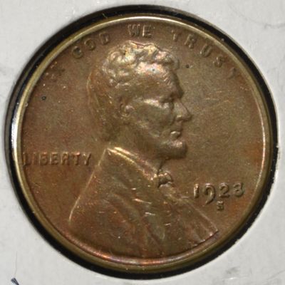 1923-S WHEAT CENT AU