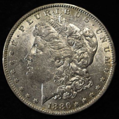 1886-O MORGAN DOLLAR AU