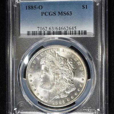 1885-O MORGAN DOLLAR PCGS MS63
