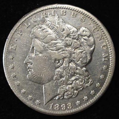 1893-CC MORGAN DOLLAR XF/AU