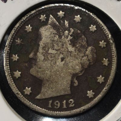 1912-D 'V' NICKEL FINE/VF