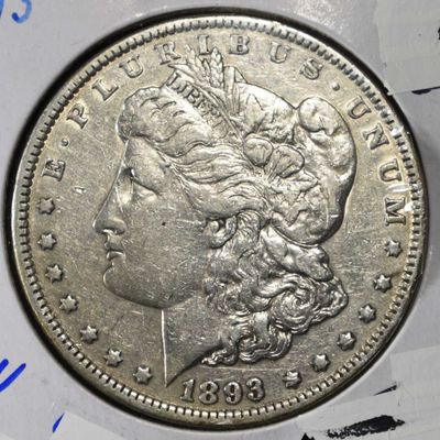1893 MORGAN DOLLAR AU