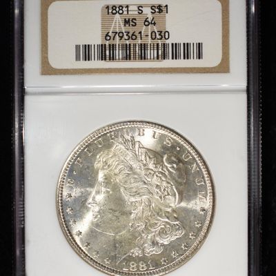 1881-S MORGAN DOLLAR NGC MS-64
