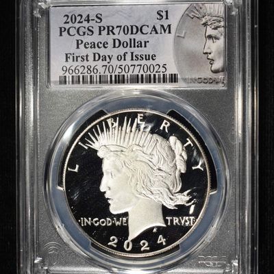 2024-S PEACE DOLLAR PCGS PR70DCAM FDI