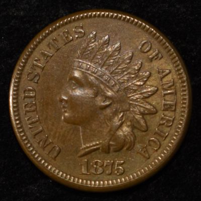 1875 INDIAN CENT CH TO GEM BU