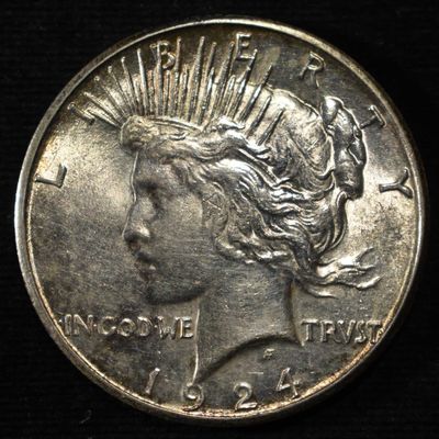 1924-S PEACE DOLLAR AU