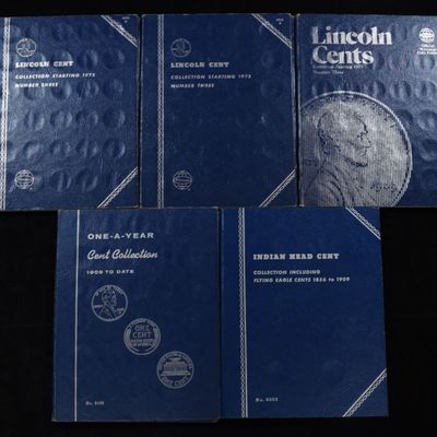 (1) INDIAN & (4) LINCOLN CENT COLLECTIONS
