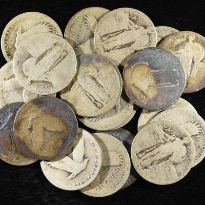 (20) STANDING LIBERTY QUARTERS