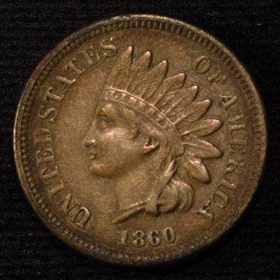 1860 INDIAN CENT XF