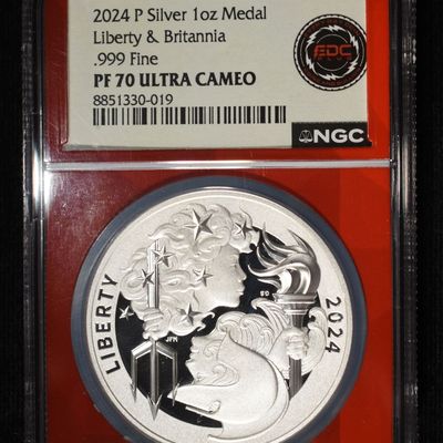 2024-P SILVER LIBERTY & BRITANNIA NGC PF-70 UCAM