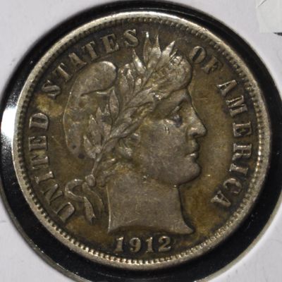 1912-D BARBER DIME AU