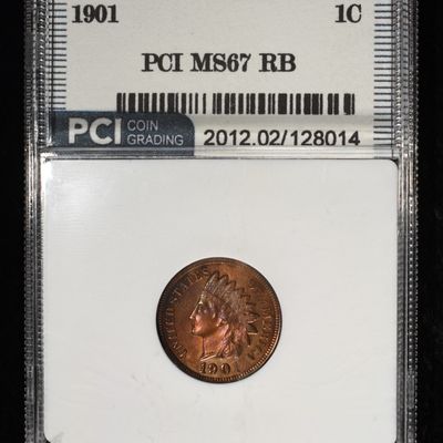1901 INDIAN CENT PCI SUPERB GEM BU RB
