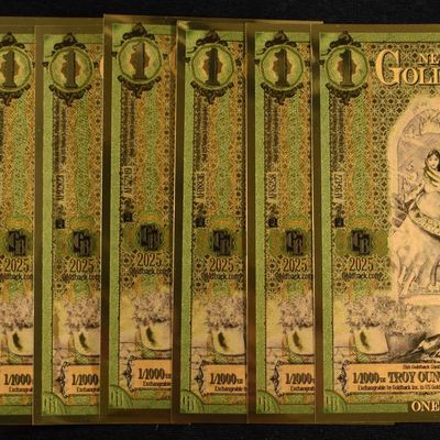 (7) $1 GOLDBACKS 1/1000TH TROY OZ 24K GOLD