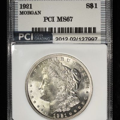1921 MORGAN DOLLAR PCI SUPERB GEM BU