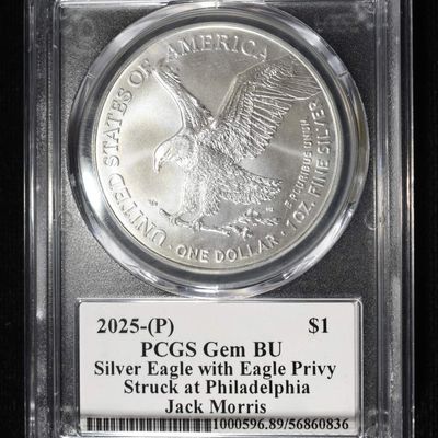 2025(P) AMERICAN SILVER EAGLE PCGS GEM BU