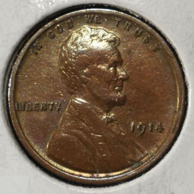 1914 WHEAT CENT CH AU