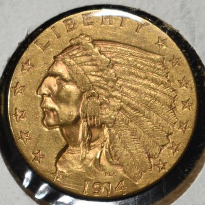 1914 $2.5 INDIAN GOLD BU