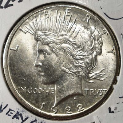 1922-S PEACE DOLLAR VERY CH BU