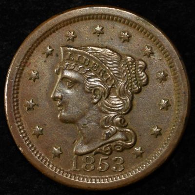 1853 LARGE CENT AU