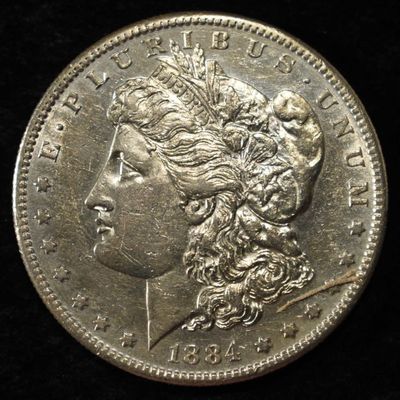 1884-S MORGAN DOLLAR CH AU/UNC