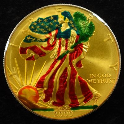 2000 AMERICAN SILVER EAGLE COLORIZED