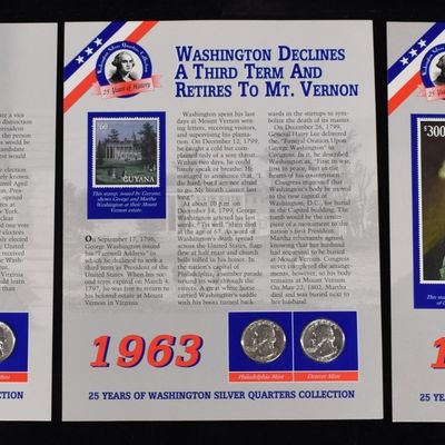 (3) 25 YEARS OF WASHINGTON QUARTERS COLLECTIONS