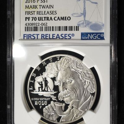 2016-P $1 COMMEM MARK TWAIN NGC PF70 ULTRA CAMEO