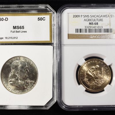 (2) GRADED COINS