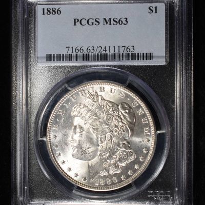 1886 MORGAN DOLLAR PCGS MS-63