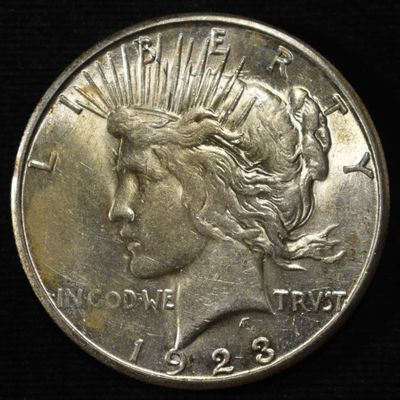 1923-S PEACE DOLLAR AU/BU