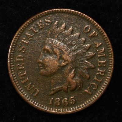1865 INDIAN CENT XF