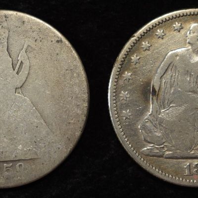 1859-O & 1876 LIBERTY SEATED HALF DOLLARS