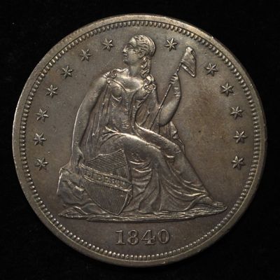 1840 SEATED DOLLAR BU