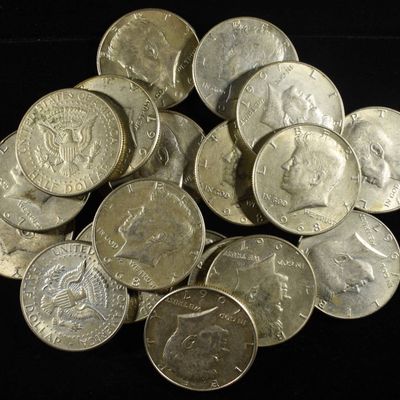 (20) 40% SILVER KENNEDY HALF DOLLARS