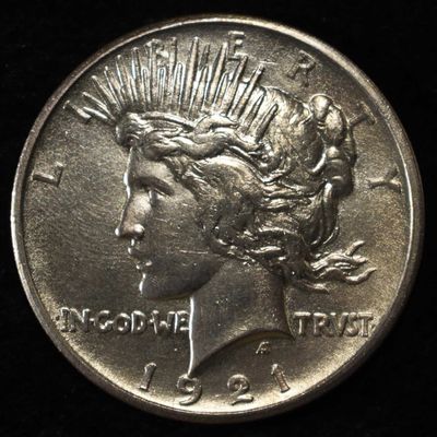 1921 PEACE DOLLAR CH BU GREAT STRIKE