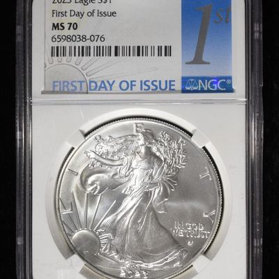 2023 AMERICAN SILVER EAGLE NGC MS70 FDI