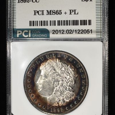 1892-CC MORGAN DOLLAR PCI GEM BU PROOF LIKE