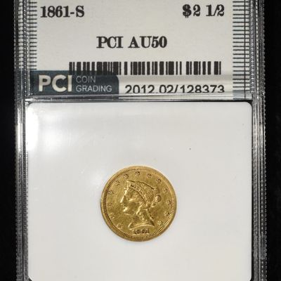 1861-S $2.5 LIBERTY GOLD PCI AU