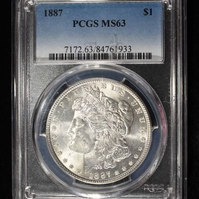 1887 MORGAN DOLLAR PCGS MS-63