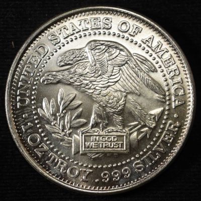 SILVER TRADE UNIT 1 OZ .999 SILVER ROUND