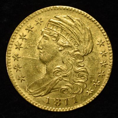 1811 $5 CAPPED BUST GOLD CH BU