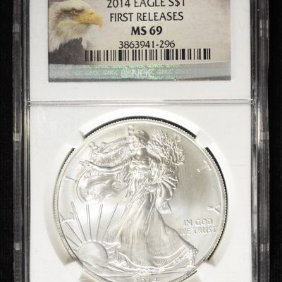 2014 AMERICAN SILVER EAGLE NGC MS69 FR