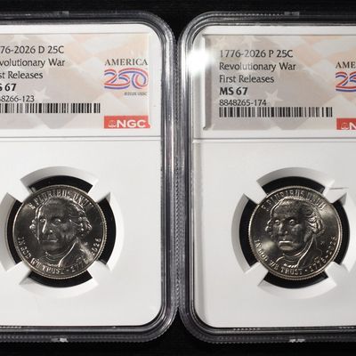 1776-2026-P&D 25C REVOLUTIONARY WAR NGC MS67