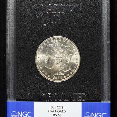 1881-CC GSA HOARD MORGAN DOLLAR NGC MS-63
