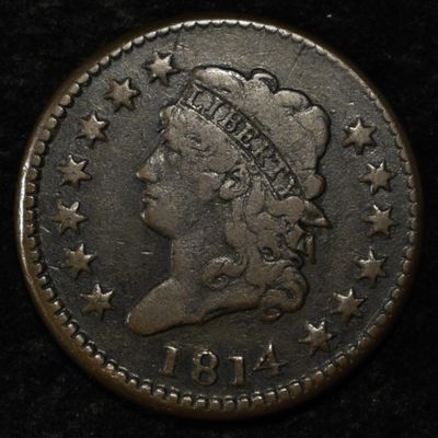 1814 CLASSIC HEAD LARGE CENT VF