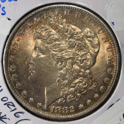 1882 O/S MORGAN DOLLAR CH ORIG UNC